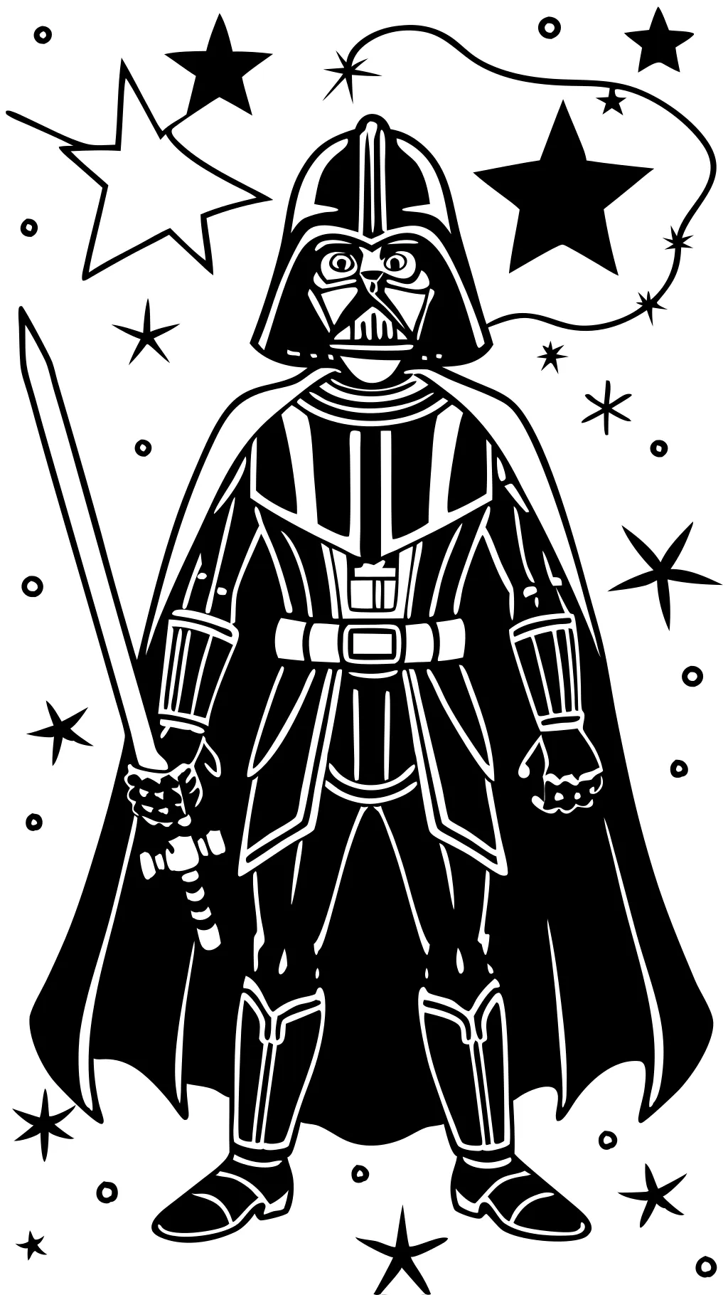 Página de color de Darth Vader